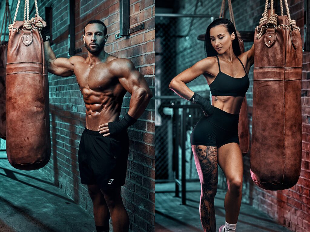 Lisa Fiitt and Romane Lanceford in a fitness photoshoot, exemplifying the results of consistency in training and lifestyle.