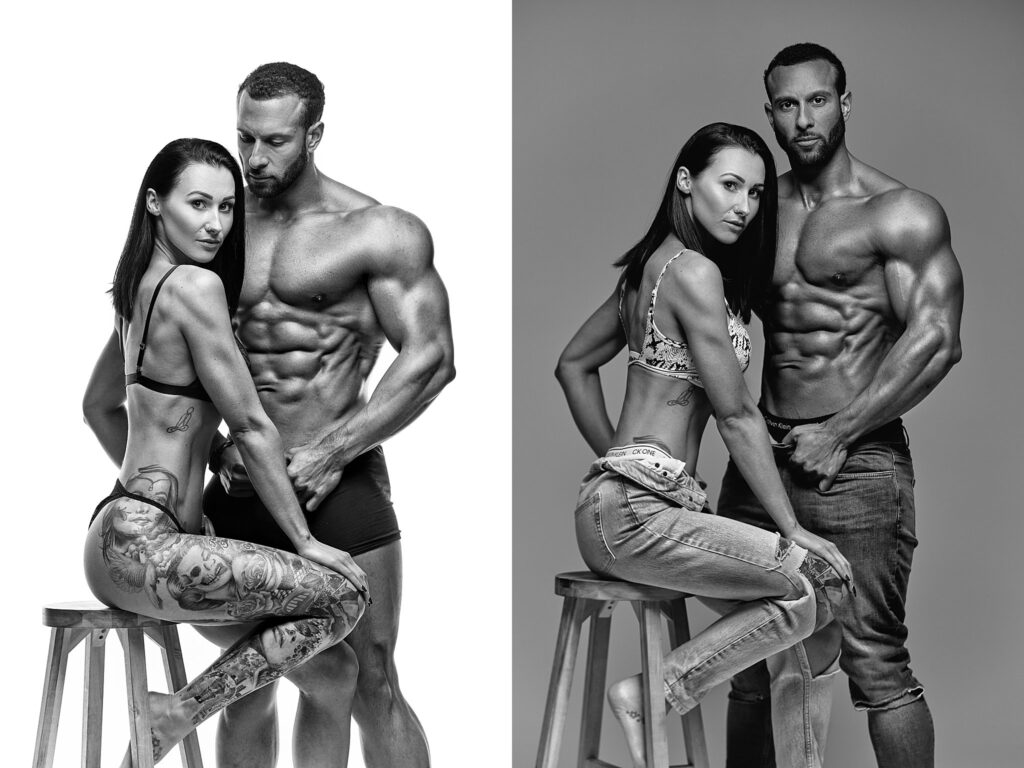 Lisa Fiitt and Romane Lanceford in a fitness photoshoot, exemplifying the results of consistency in training and lifestyle.